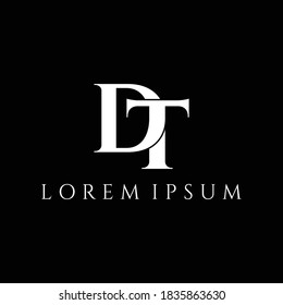Letter DT luxury logo design vector