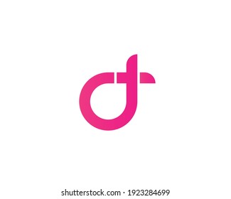 letter dt and td logo design vector template