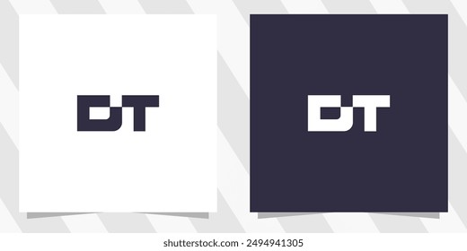 letter dt td logo design vector