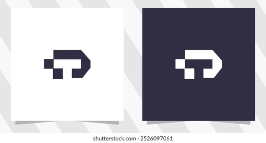 letter dt td logo design vector