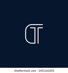 letter DT TD T D Clean and Minimal Initial Based Logo Design