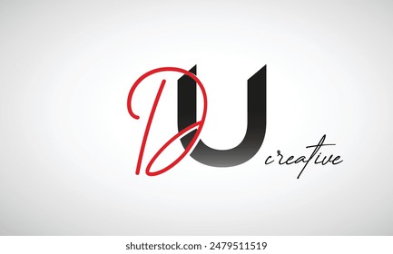 Letter DU Creative Clean Logo Design