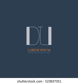 letter Du linked logo design for company identity