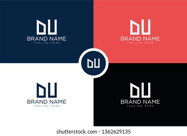 Letter DU logo design template - Vector