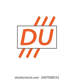 letter DU logo. DU logo design vector illustration for creative company, business, industry