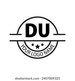 letter DU logo. DU logo design vector illustration for creative company, business, industry