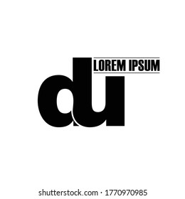 Letter du logo icon design vector. monogram logo vector illustration