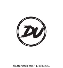 Letter DU logo icon flat and vector design template.
