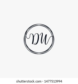 letter DU logo template, Creative fashion logo design, wedding concept -vector