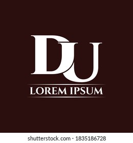 Letter DU luxury logo design vector