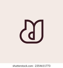 Letter DU or UD logo