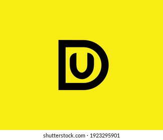 letter du and ud logo design vector template