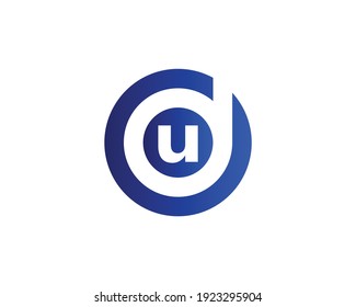 letter du and ud logo design vector template