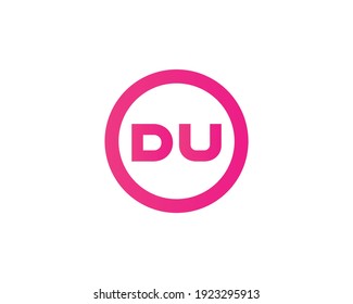 letter du and ud logo design vector template