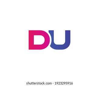 letter du and ud logo design vector template