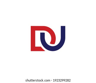 letter du and ud logo design vector template