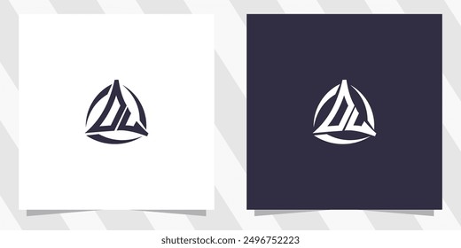 Letter du ud logo design vector