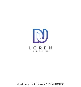 Letter DU UD logo icon design template elements