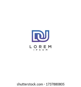 Letter DU UD logo icon design template elements