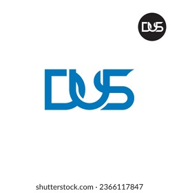 Diseño de logotipo de monograma DUS Carta