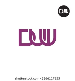 Diseño de logotipo de monograma de carta DUW
