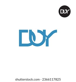 Diseño de logotipo de monograma de carta DUY