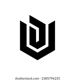 Letter DV bold monogram logo design