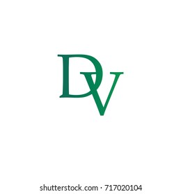 letter DV element logo design