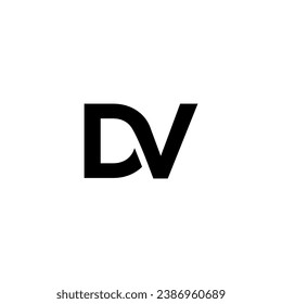 Letter DV initial monogram logo design