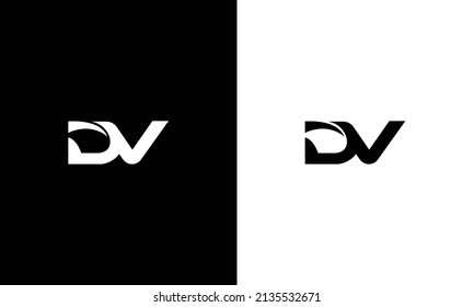Letter DV Logo Design , Creative Minimal DV Monogram