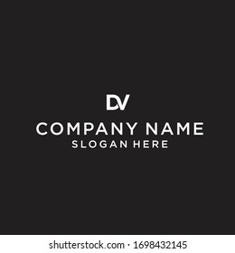 letter dv logo design vector illustration template