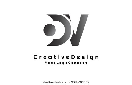 Letter DV logo icon design template elements