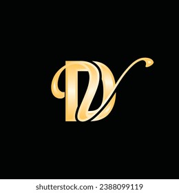 Letter DV luxury modern monogram logo vector design, logo initial vector mark element graphic illustration design template