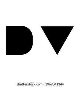 letter dv monogram logo design