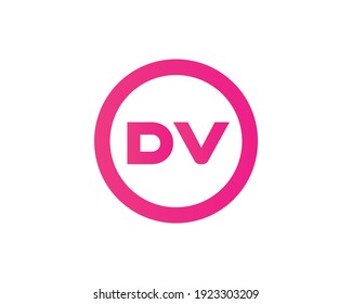 plantilla vectorial de diseño de logotipo dv y vd de letra