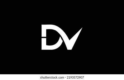 Letter DV VD Logo Design, Creative Minimal DV VD Monogram.