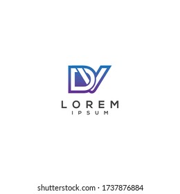 Letter DV VD logo icon design template elements