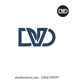 Letter DVD Monogram Logo Design