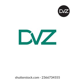 Diseño de logotipo de monograma DVZ de letras