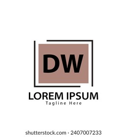letter DW logo. DW logo design vector illustration for creative company, business, industry