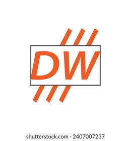 letter DW logo. DW logo design vector illustration for creative company, business, industry
