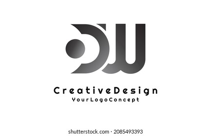 Letter DW logo icon design template elements