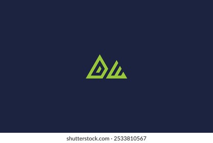 Buchstabe dw mit Berglogo Symbol Design Vektor Design Vorlage Inspiration