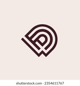 Letter DW or WD logo