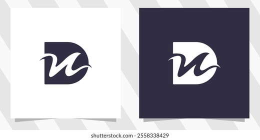 letter dw wd logo design