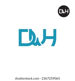 Logo-Design des Briefes DWH Monogram