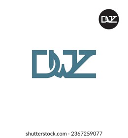 Logo-Design des Briefes DWZ Monogram