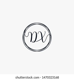 letter DX logo template, Creative fashion logo design, wedding concept -vector
