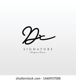 Letter DX Signature Logo Template - Vector