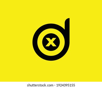 Design des Buchstaben dx und des xx-Logos, Vektorvorlage